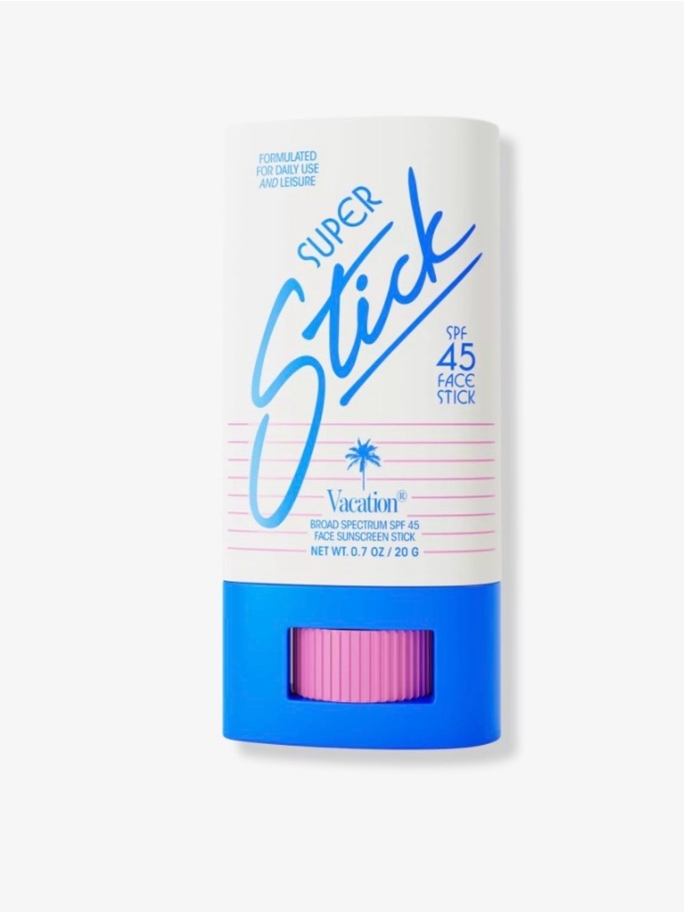 NWT Vacation Super Stick SPF 45 Face Stick Sunscreen -0.7 oz - Purse or Bag Size